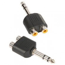Adam Hall - Y-Connector 2 x mono RCA female to 6.3 mm stereo Jack male